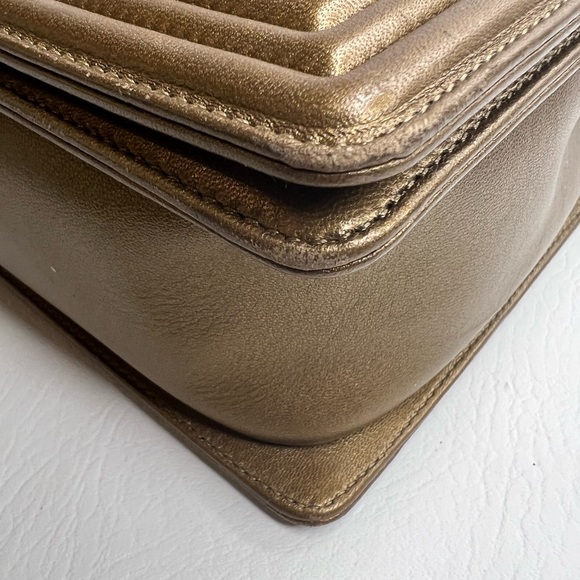 Chanel large maxi metallic bronze quilted boy flap bag - Picture 15 of 15